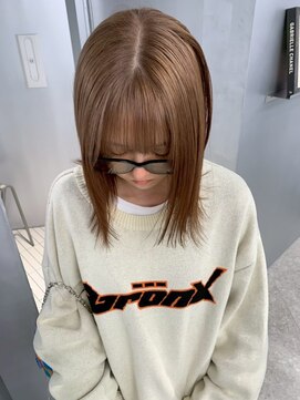 ペレ アネックス 大阪梅田茶屋町店(PELE ANNEX) くびれヘア/アプリコットオレンジ/ハイライトカラー/梅田