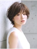 ★グレージュデザインカラーハッシュカットツートンカラーボブ