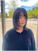 顔周りが可愛いレイヤーボブ