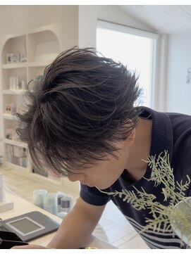 カシェ シモムラ(Cashe'e SHIMOMURA) 松阪メンズニュアンスパーマフェザーパーマセンタパート