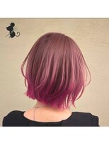 ヘアーコテージ ココ(hair cottage CoCo...)&nbsp;レイヤーボブ×ピンクグラデーション