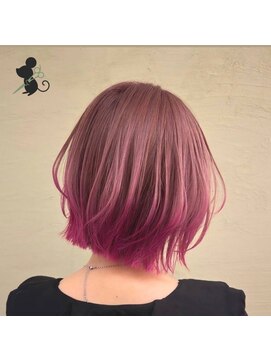 ヘアーコテージ ココ(hair cottage CoCo...) レイヤーボブ×ピンクグラデーション