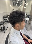 ショートフェザーパーマオールバックパーマ名古屋栄