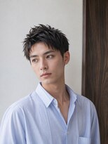 Men's LOOPA【メンズルーパ】三宮/元町/メンズパーマ/曲がる縮毛矯正/眉毛カット&nbsp;センターパート/センター分け/マッシュ/黒髪/神戸/三宮