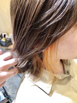 アミィヘアー(Ami Hair)&nbsp;オレンジインナーカラー×スウィングボブ