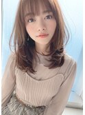 ひし形レイヤー（外ハネボブアッシュブラウンネオウルフ