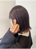透け感カラー×ボブ