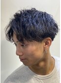 アップバング×ソフトツイストパーマ
