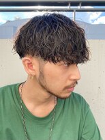 フィフス 渋谷(fifth) 波巻きスパイラルパーマツーブロック刈り上げメンズマッシュ