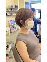 ヒカリス 東三国(HIKARIS) サイドバング大人丸みショートボブ/マロンブラウン