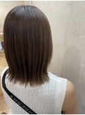 切りっぱなハイライトボブ