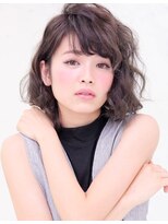 ヘアーズ ベリー 上新庄店(hairs BERRY)&nbsp;BERRY/デザインカラー＿厚めバング＿ローライト＿スリークボブ