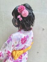 ディア(.eer)&nbsp;ボブの浴衣ヘア☆ // ハーフアップ