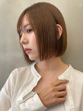 ロンドルーチェ 心斎橋(Lond luce) ダークアッシュ/ミディアムレイヤーカット［髪質改善/縮毛矯正］