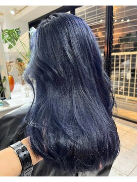 ブレンド 渋谷(BLend) グレージュマチルダボブインナーグレージュ前髪 ブルー