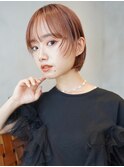 顔まわりレイヤー/切りっぱなし/ボブ/レイヤーカット