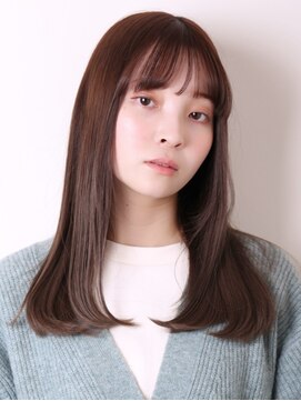 ヨファ ヘアー(YOFA hair) 似合わせカット前髪パーマグレーベージュレイヤーロング1106