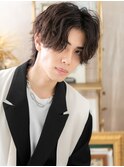 前髪パーマセンターパート無造作束感ショートa浦和20代30代40代