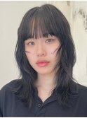 ブルーブラックブリーチグレージュ髪質改善トリートメント