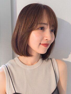 ガーデン 銀座(GARDEN) 大人のふんわり丸みひし型ボブ　前髪カット