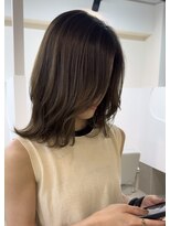 カラ フクオカ(Cara FUKUOKA)&nbsp;【オリーブベージュ&ミディレイヤー】《福岡透明感カラー》