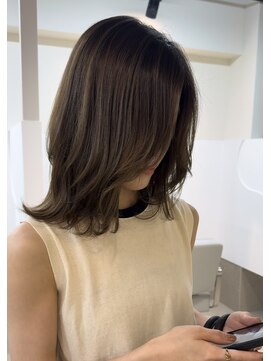 カラ フクオカ(Cara FUKUOKA) 【オリーブベージュ&ミディレイヤー】《福岡透明感カラー》