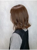 切りっぱなしボブ　ナチュラルブラウン