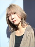 くびれボブ/レイヤーボブ/ミディアムボブ/顔周りレイヤー/外ハネ