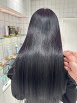 ロンドルーチェ 心斎橋(Lond luce)&nbsp;ダークアッシュ/ミディアムレイヤーカット［髪質改善/縮毛矯正］