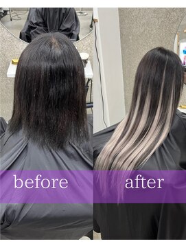 メルシー 福岡天神店(Merci) カラー+エクステ[エクステ/シールエクステ/インナーエクステ]