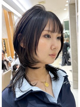 ピークアブー 銀座並木通り(PEEK-A-BOO) ウルフ黒髪ウルフフェイスレイヤーウルフカットレイヤーウルフ