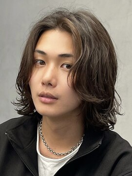 アンサー 渋谷(ANSWER) メンズミディアム　メンズボブ　毛流れスパイラル