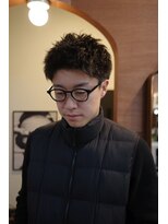 エディ(Edy)&nbsp;メンズスパイキーボックスショートツイストピンパーマ眉毛カット