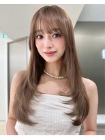 サンドレオ 新宿店(sand Leo)&nbsp;ミディアムレイヤーカット/髪質改善/韓国/前髪/新宿/ブリーチ