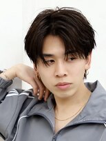 ルーシー 福岡大名店(LUCEY)&nbsp;センターパートフェザーパーマシャドウパーマメンズパーマ