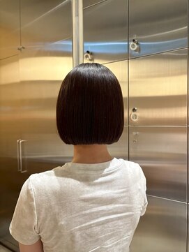オーガニック リブ 川越(organic+live) カット+夏カラー+髪質改善トリートメント!うる艶ボブ