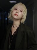 62. ホワイトブロンド/ハイトーンショート/デザインカラー