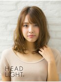 *Ursus hair salone*斜めバングミディアムウェーブ