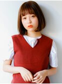 ☆アッシュブラウンワンカールボブ☆navile表参道