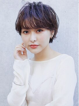 ヘアサロン ガリカ 表参道(hair salon Gallica) 《SAKI》小顔愛されショート☆ ラベンダーベージュ