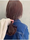 〇ブリーチなし ピンクラベンダーベージュ 柔らかいhair