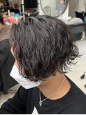 波巻きスパイラルツイストスパイラルパーマ無造作メンズマッシュ