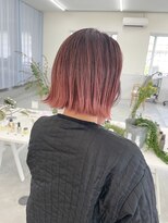 オンド(onde)&nbsp;シンプルボブと、ピンクグラデーション