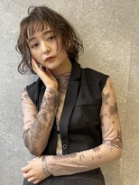 アース 三軒茶屋店(HAIR&MAKE EARTH) 三軒茶屋_レディース_ミディアム_ボブ_コテ巻き_パーマ_小顔_