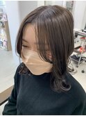 大人可愛い大人美人くすみカラーアッシュグレーベージュ