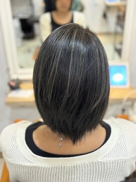 リベーヌプラス 絶壁解消/ひし形/くびれ/斜めバング/60代50代40代/ミセスヘア5B