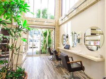 ヘアメイク エイムズ シュアーニューエイジ(HAIR&MAKE aim.s SUR UN NUAGE)の雰囲気（自然光が差し込む店内で、心ゆくまでリラックス…♪）