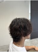 メンズウルフ波巻きツイストスパイラルパーマ