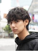 バレない緩めシャドウパーマ渋谷マッシュウルフフェザーパーマ