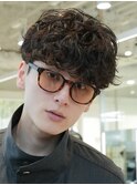 横浜西口シャドウパーマメンズマッシュウルフカットルーズパーマ